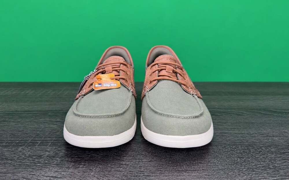 Skechers Slip-ins: On-The-Go Flex - Palmilla Olive/Tan Casual Shoes Women's 9.5